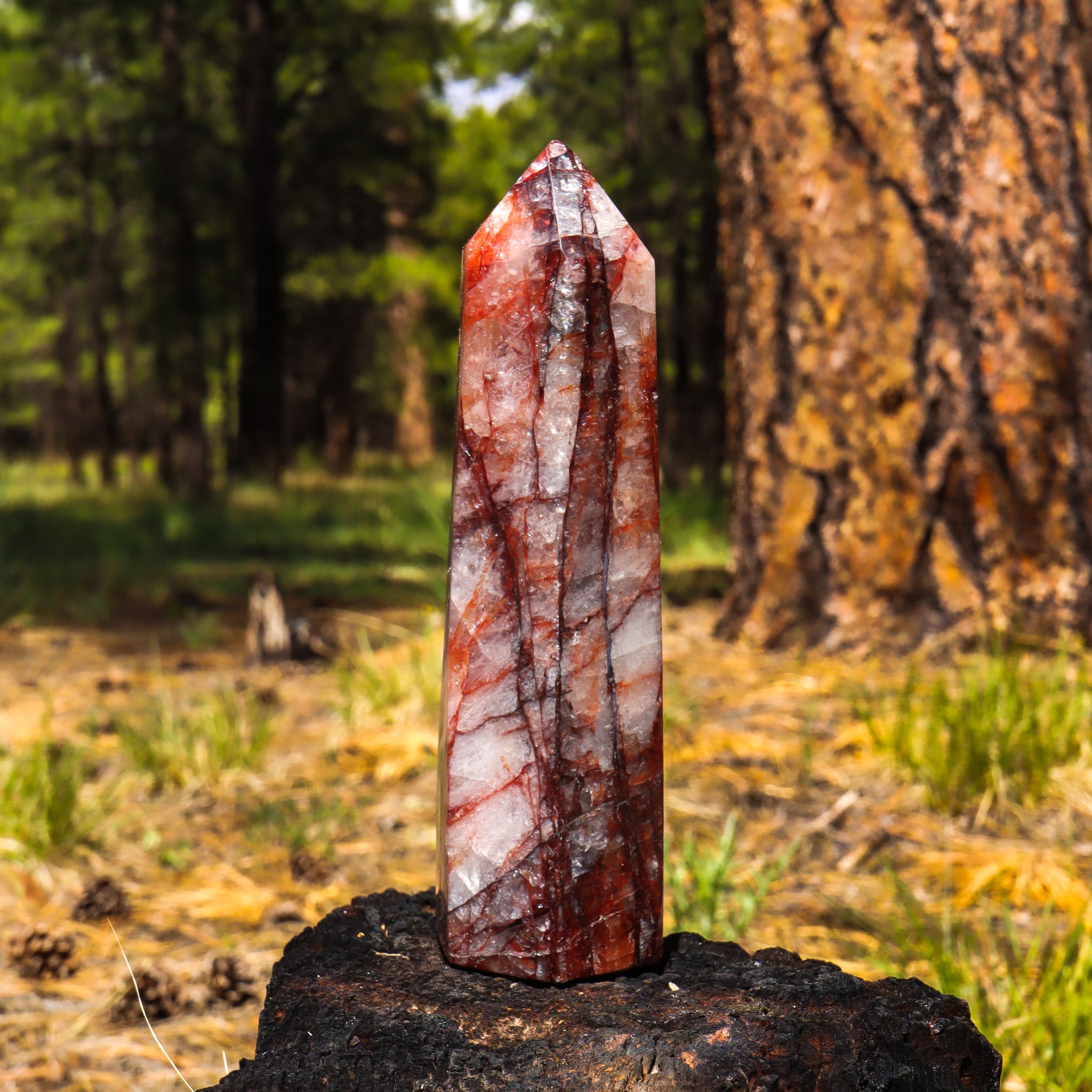 Hematoid Quartz Crystal Point