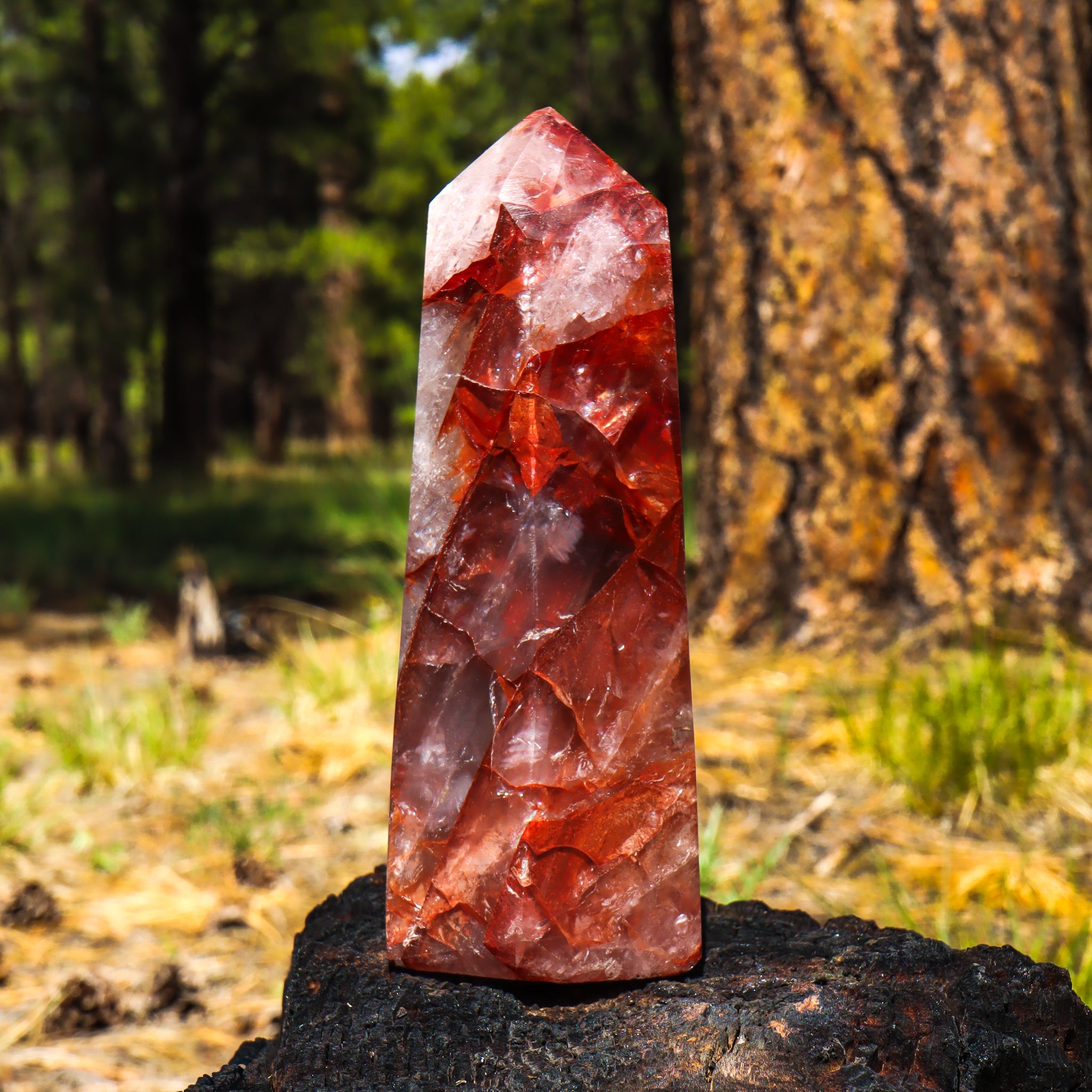 Hematoid Quartz Crystal Point