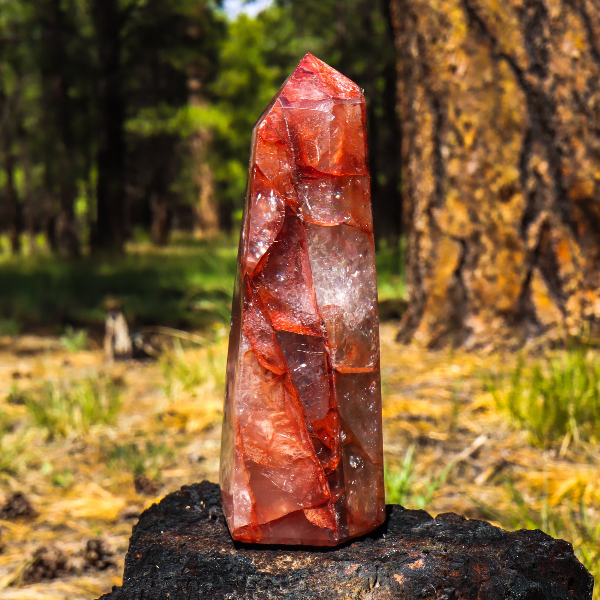 Hematoid Quartz Crystal Point