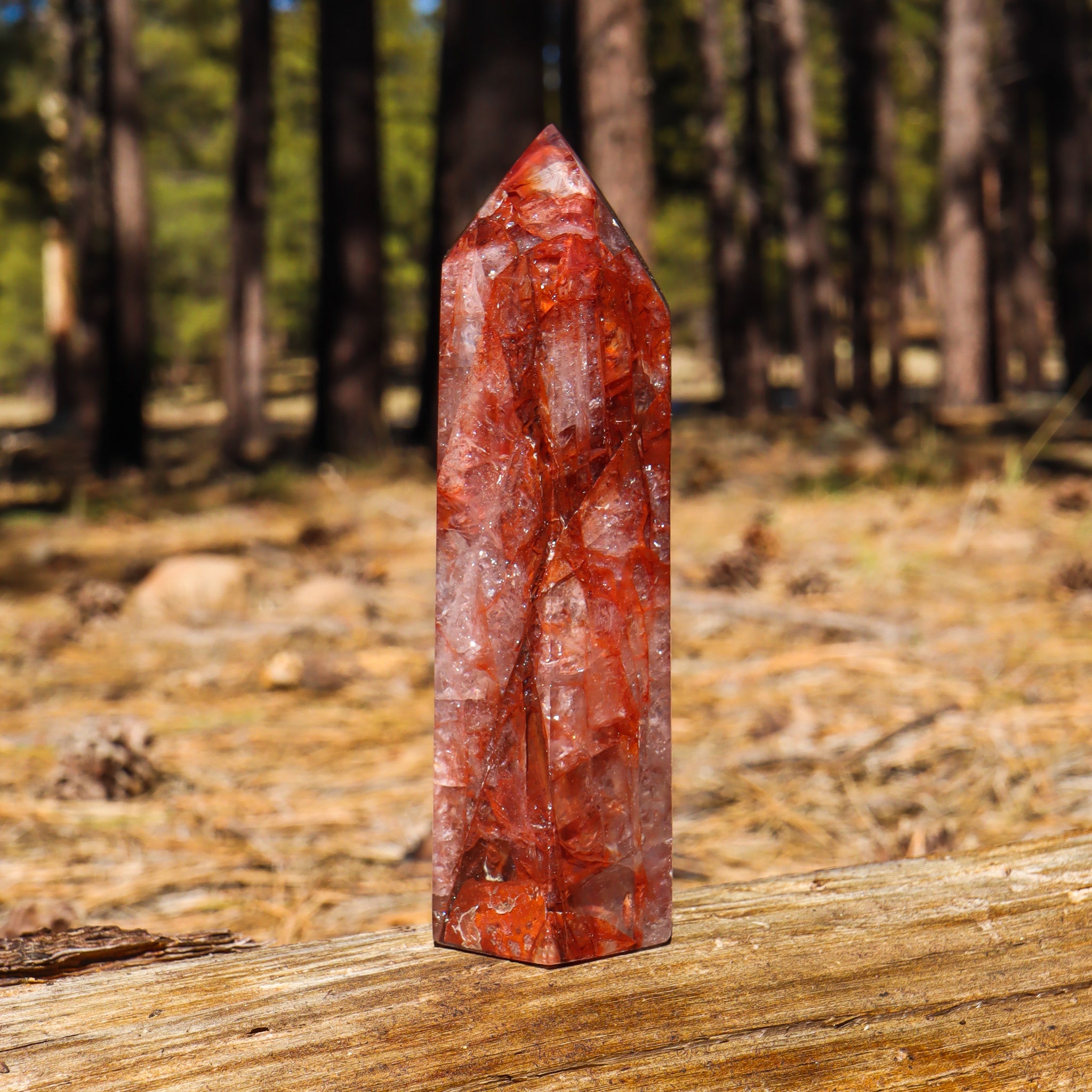 Hematoid Quartz Crystal Point