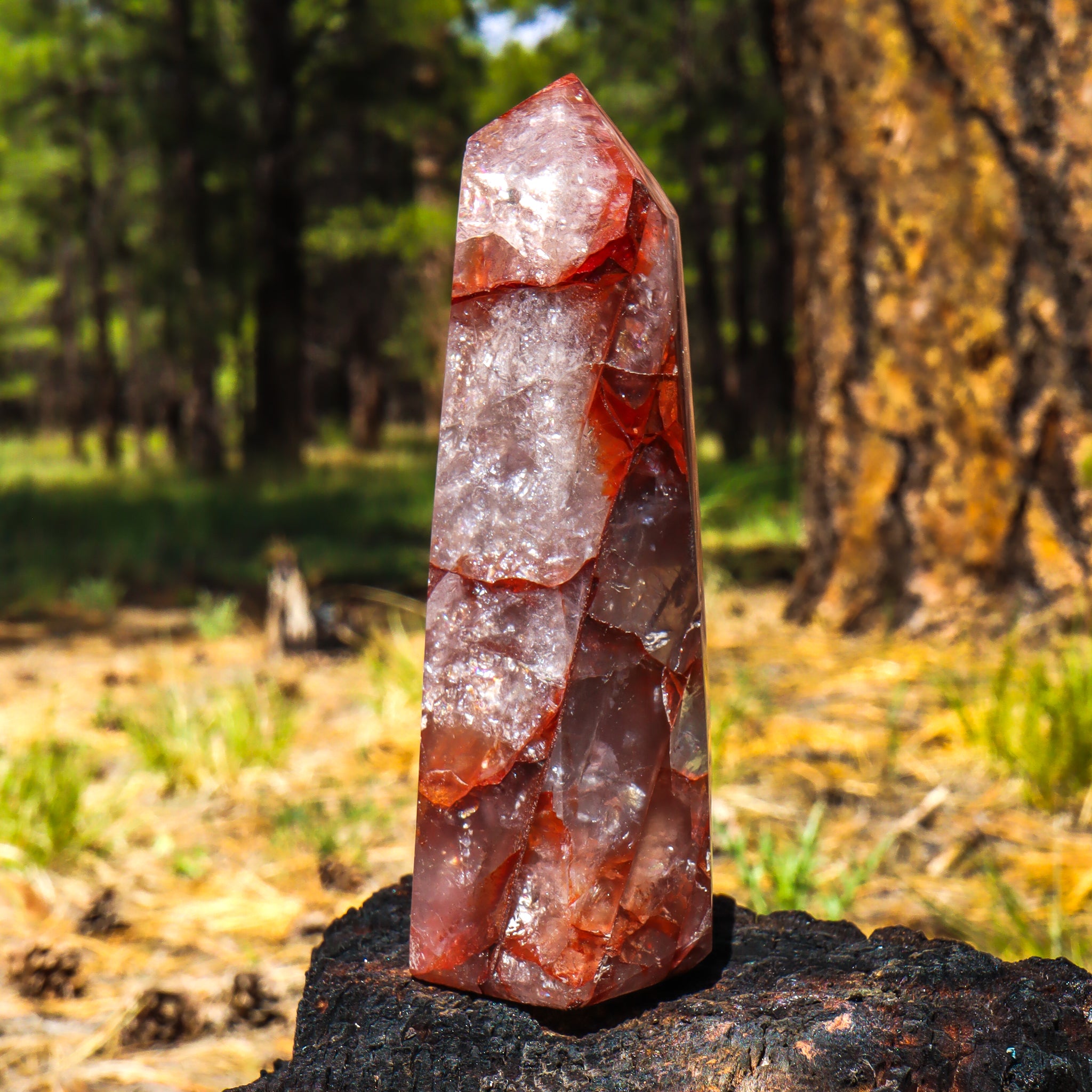 Hematoid Quartz Crystal Point