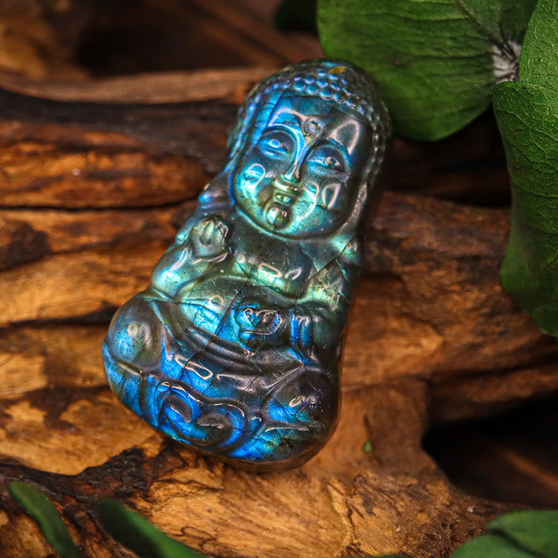 Labradorite Carved Buddha