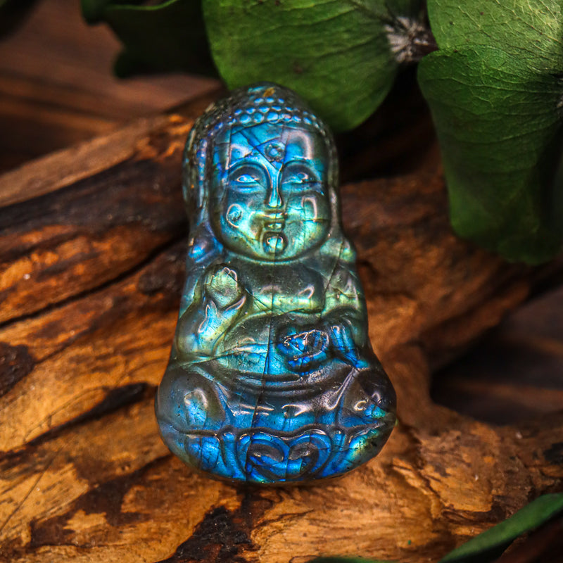 Labradorite Carved Buddha