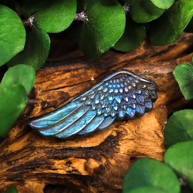 Labradorite Carved Wing
