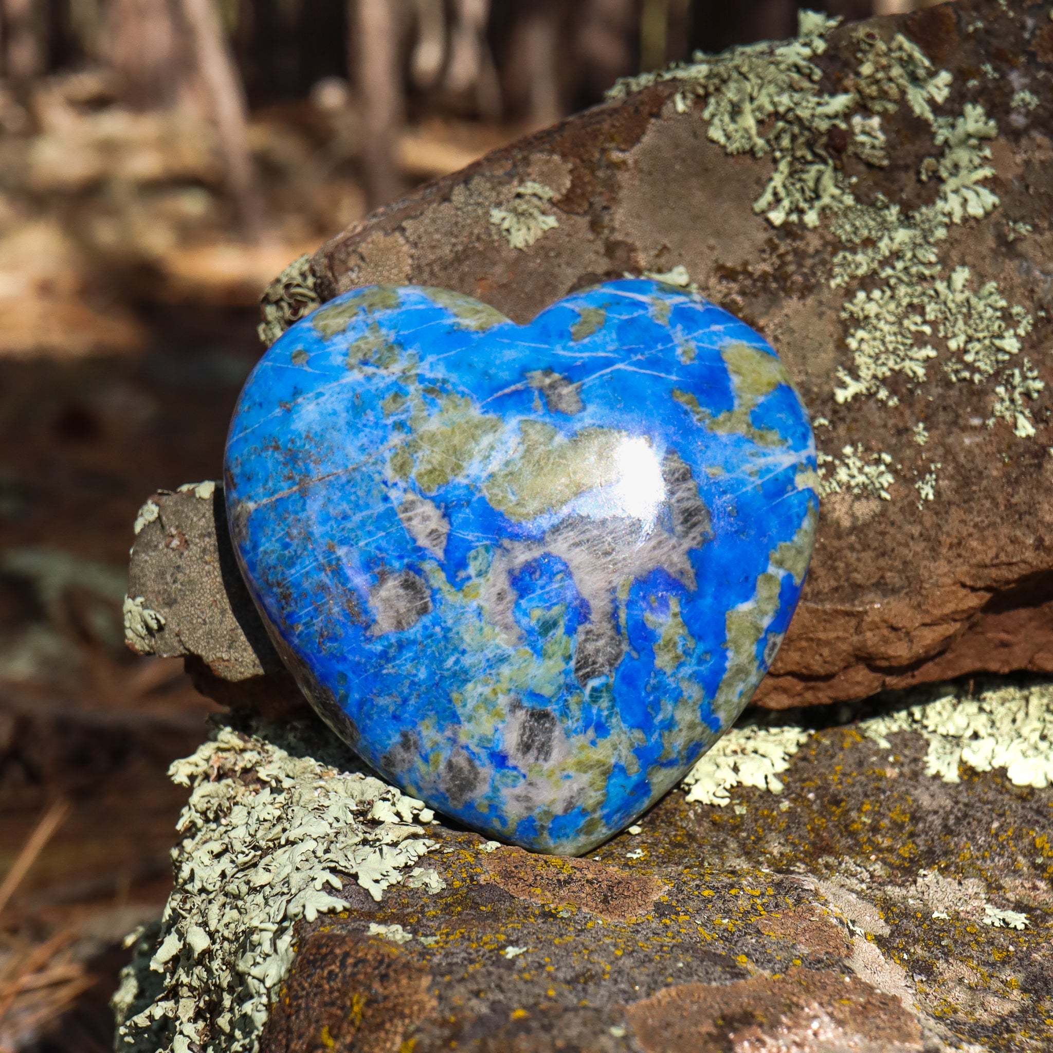 Lapis Lazuli Carved Heart