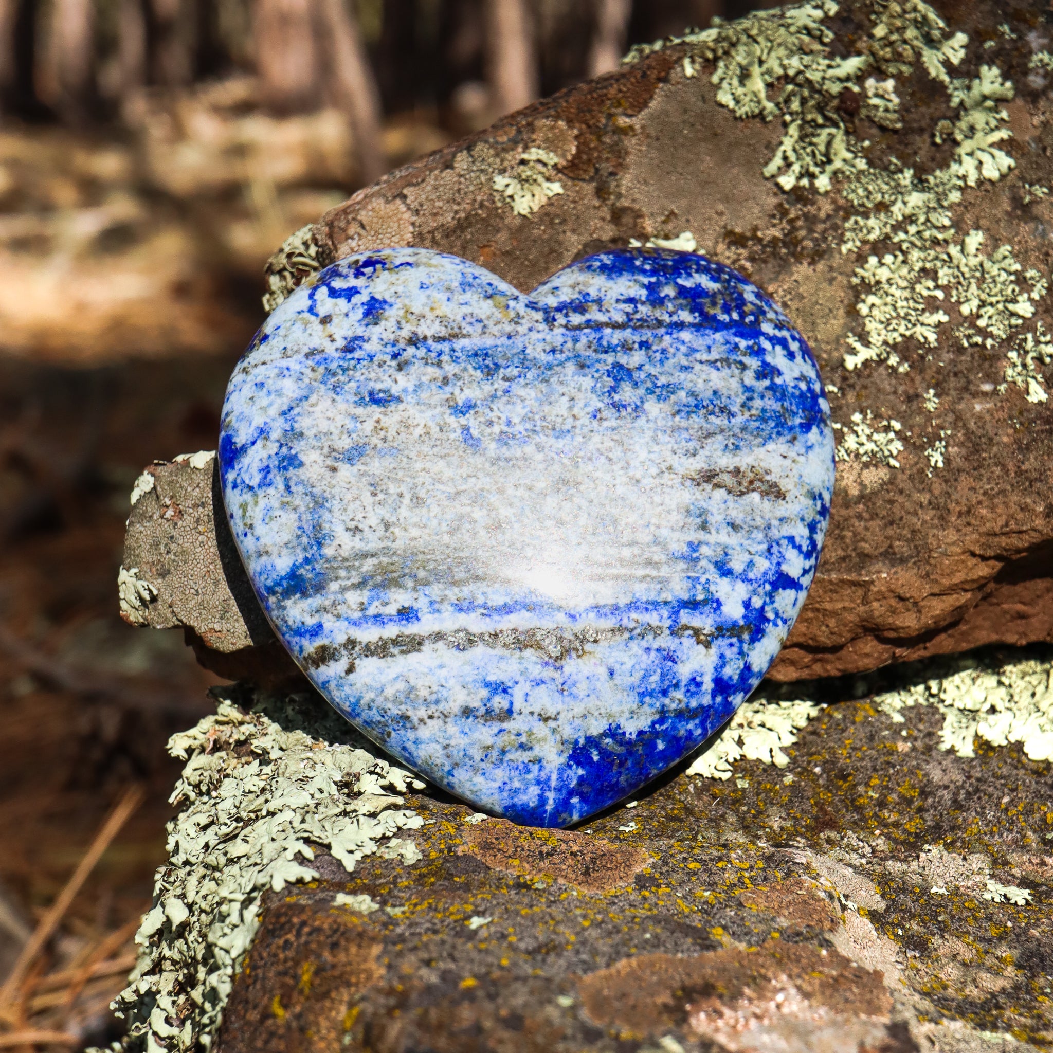 Lapis Lazuli Carved Heart