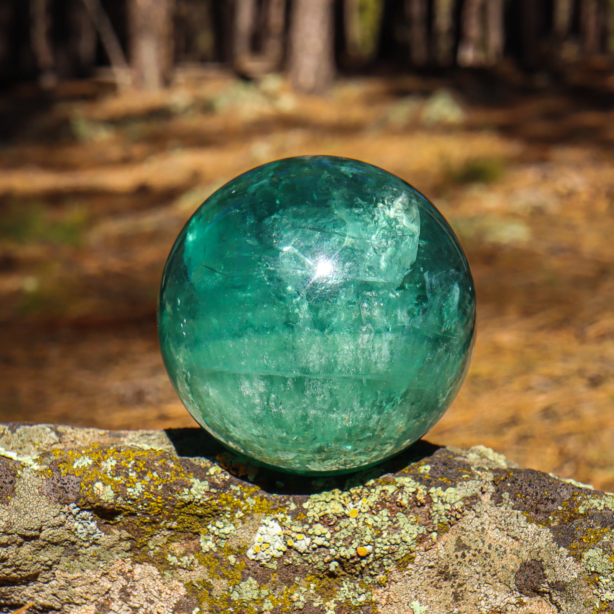 Large Green Fluorite Sphere