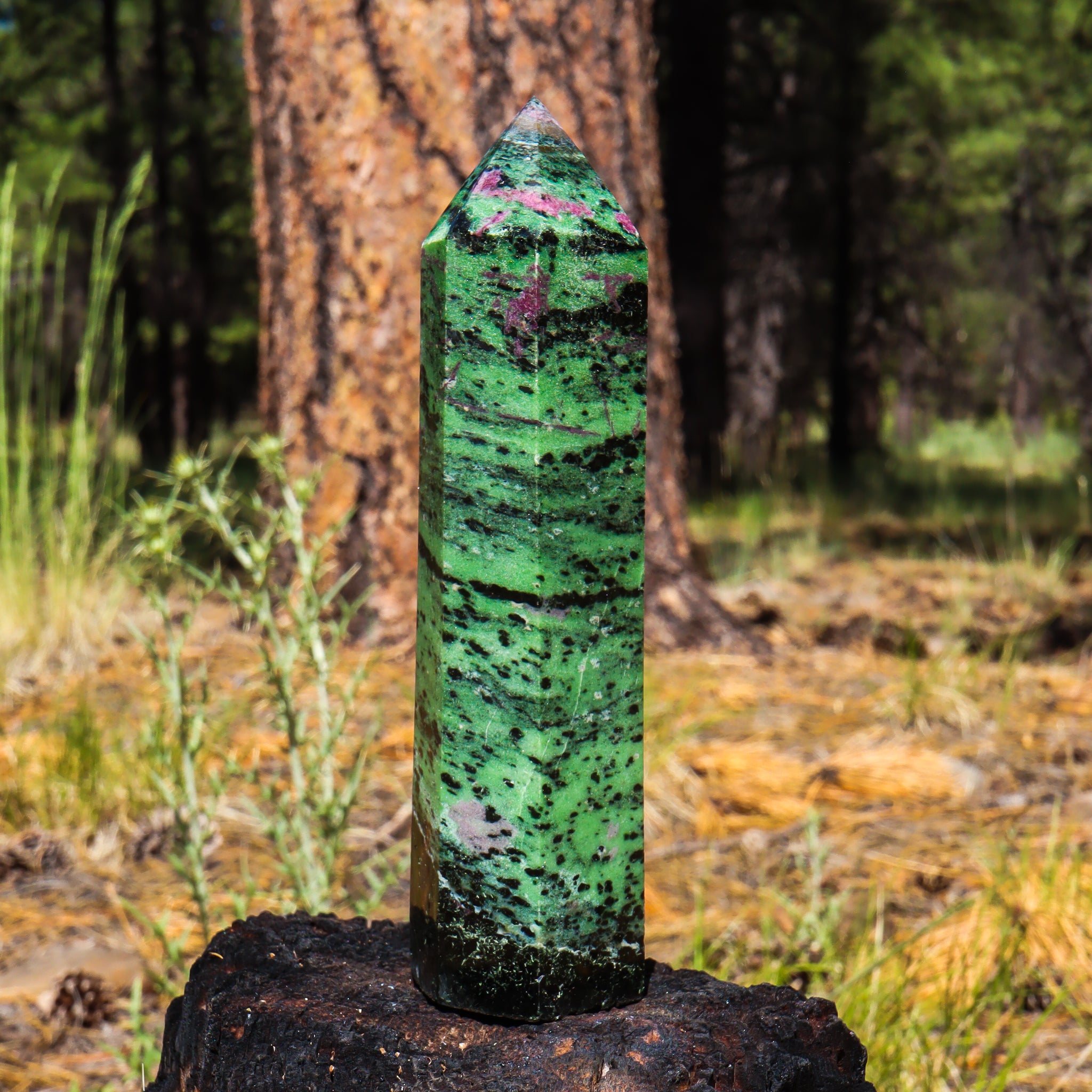 Large Ruby Zoisite Point