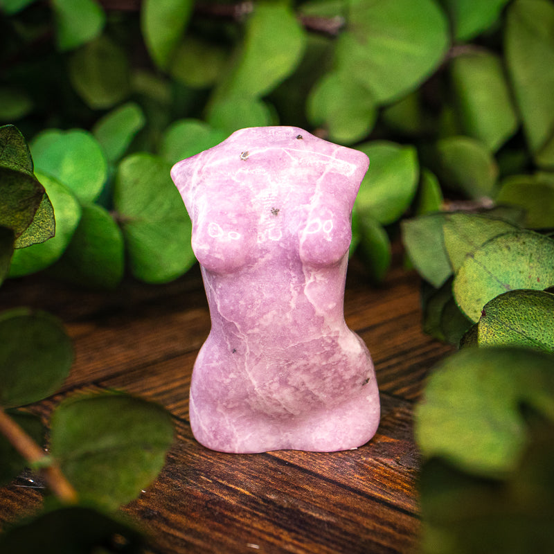 Lepidolite Goddess Bust