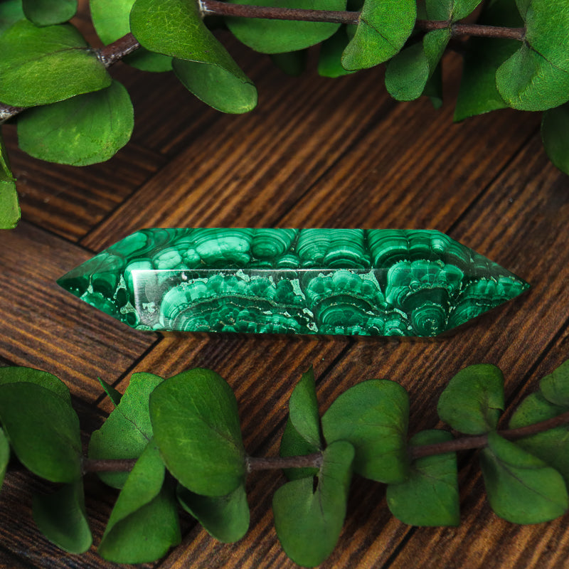 Double Terminated Malachite Point