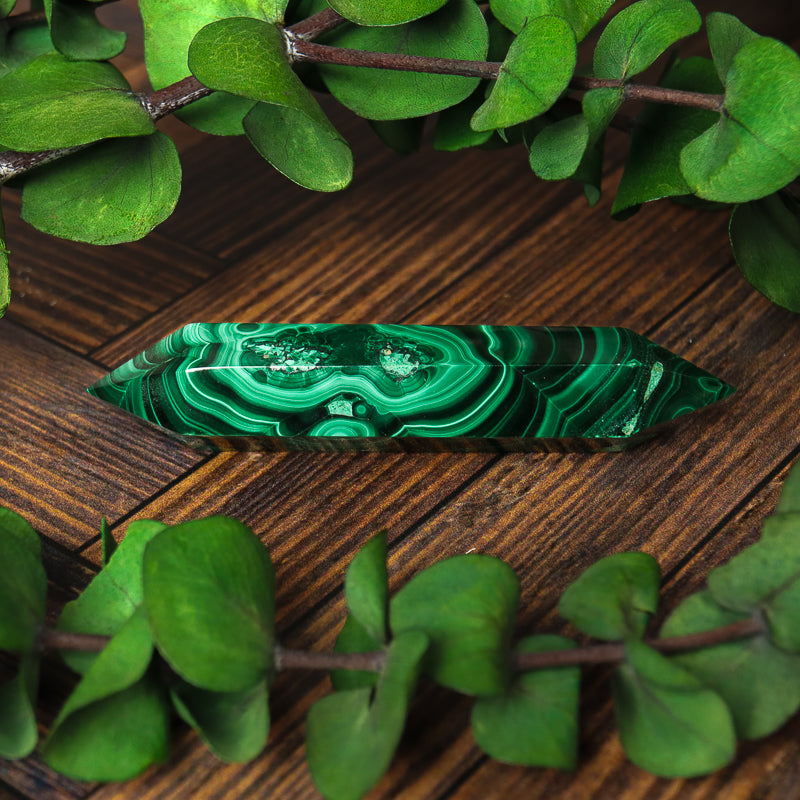 Double Terminated Malachite Point