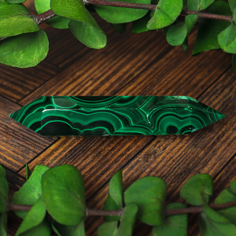 Double Terminated Malachite Point