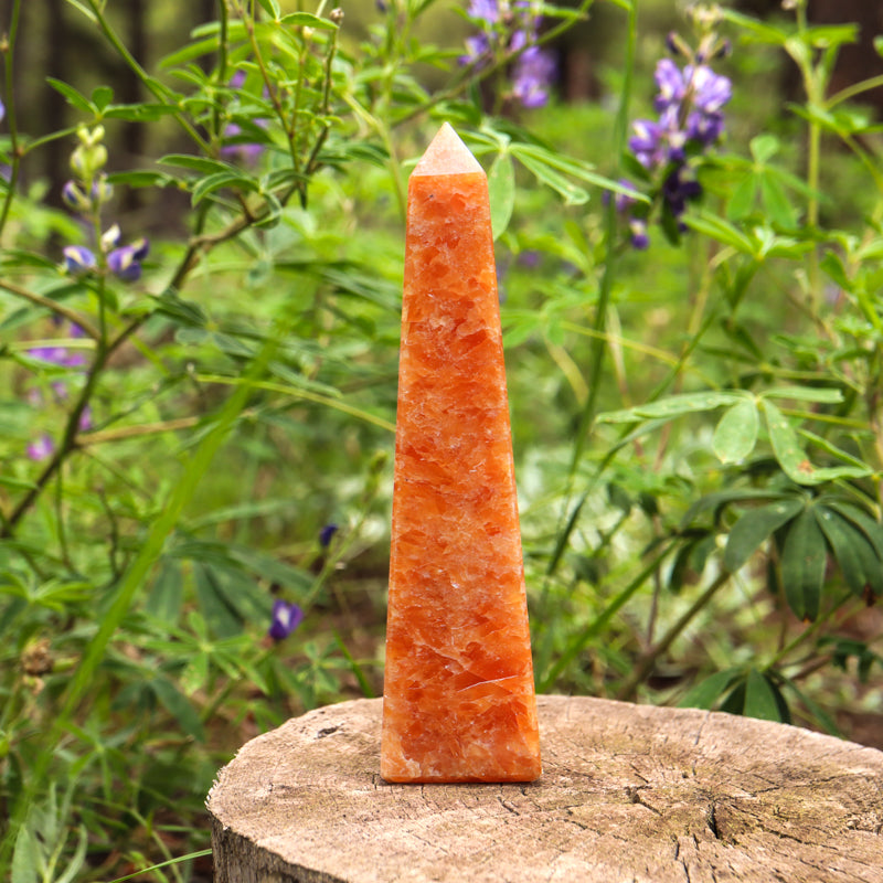 Orange Calcite Obelisk