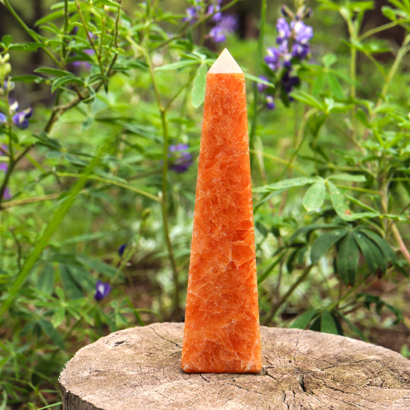 Orange Calcite Obelisk