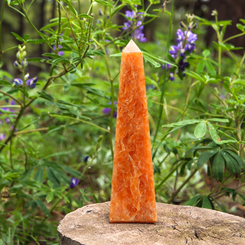 Orange Calcite Obelisk