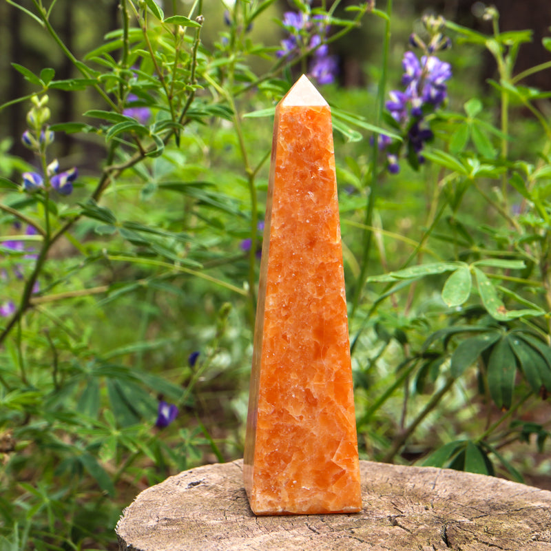 Orange Calcite Obelisk