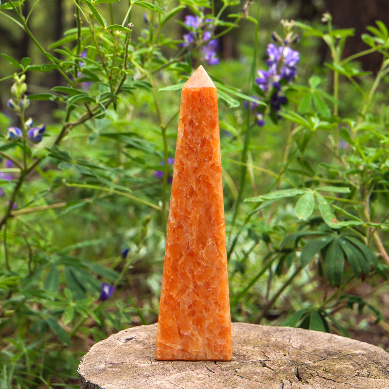 Orange Calcite Obelisk