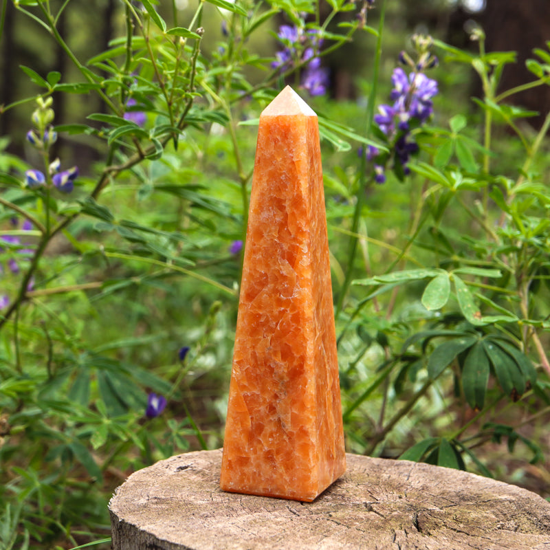 Orange Calcite Obelisk