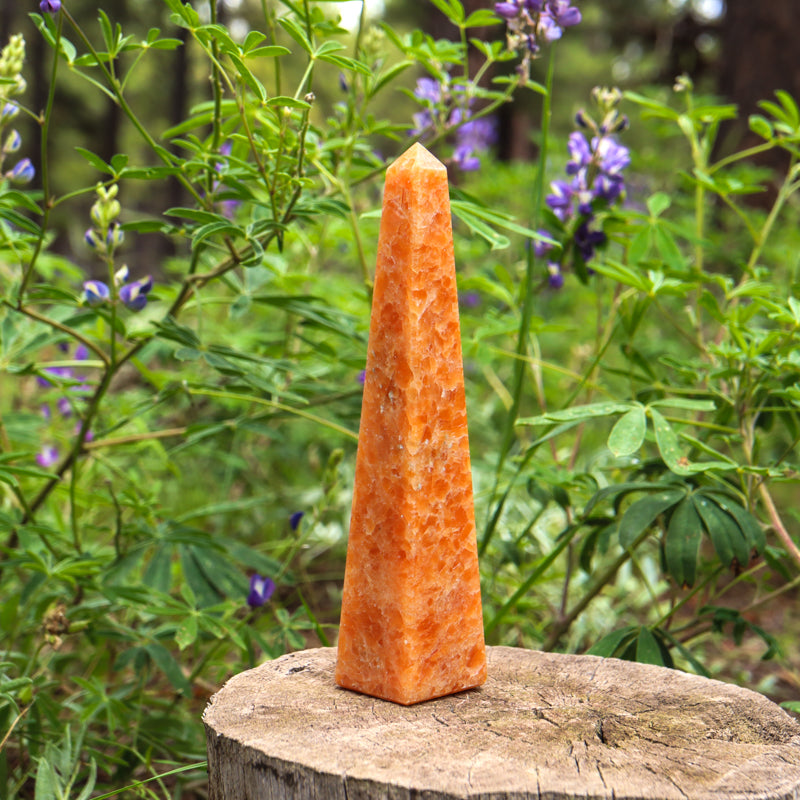 Orange Calcite Obelisk