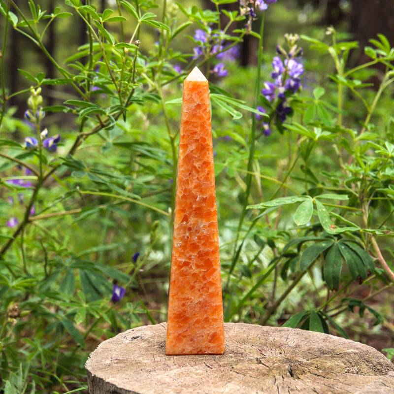 Orange Calcite Obelisk