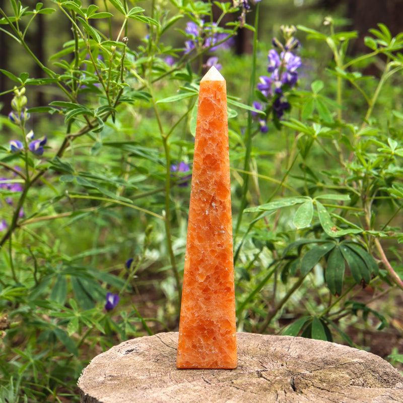 Orange Calcite Obelisk