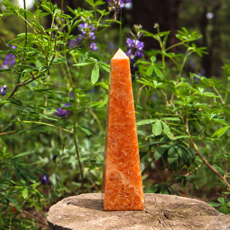 Orange Calcite Obelisk