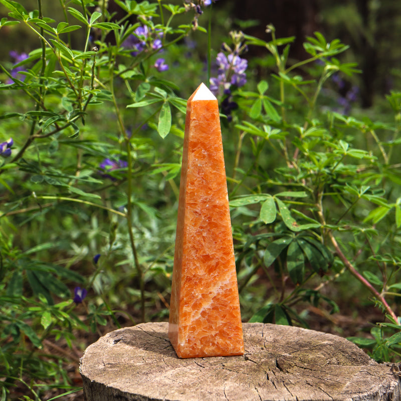 Orange Calcite Obelisk