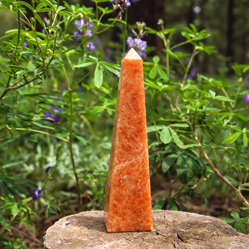 Orange Calcite Obelisk