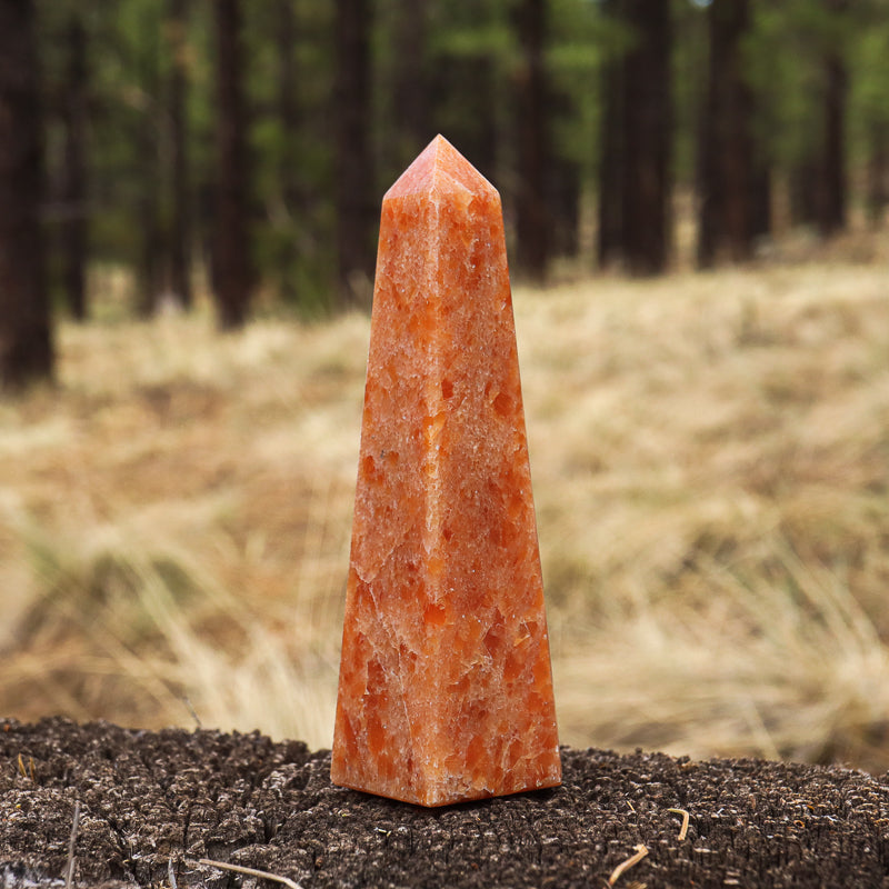 Orange Calcite Obelisk