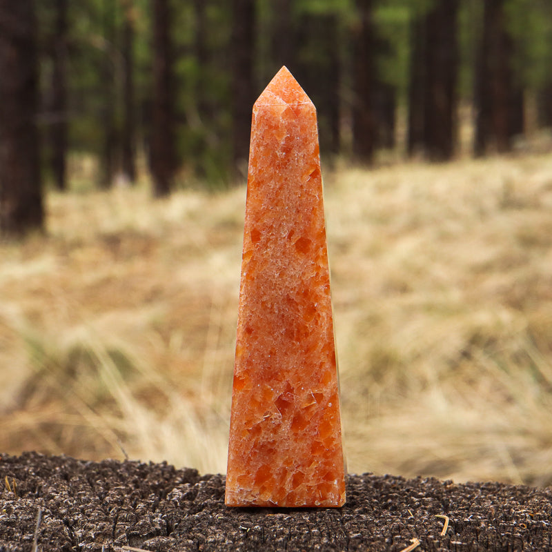 Orange Calcite Obelisk