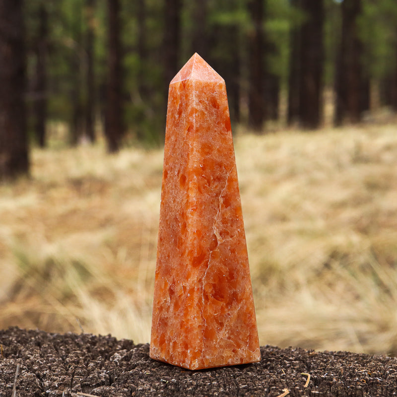 Orange Calcite Obelisk