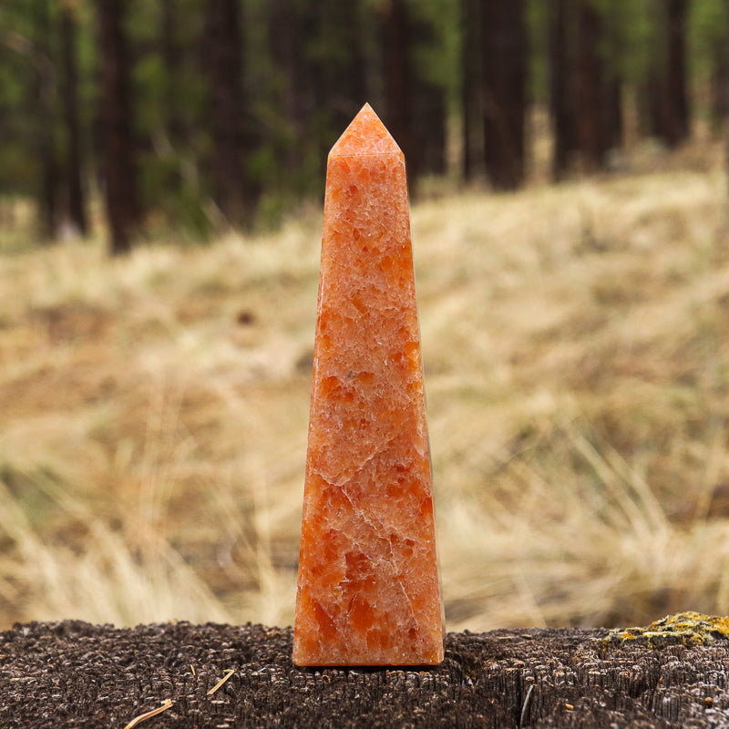 Orange Calcite Obelisk