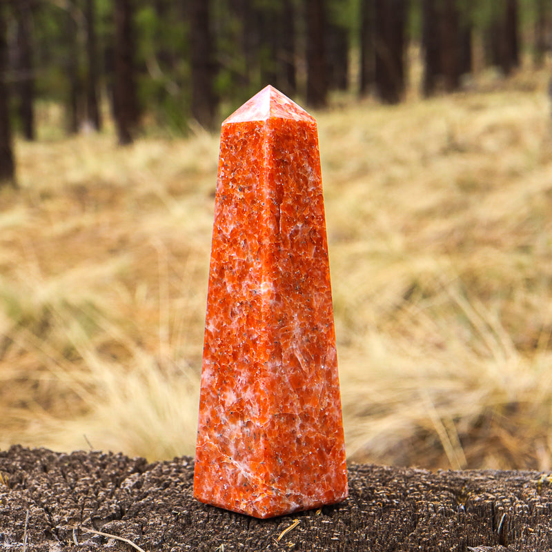 Orange Calcite Obelisk