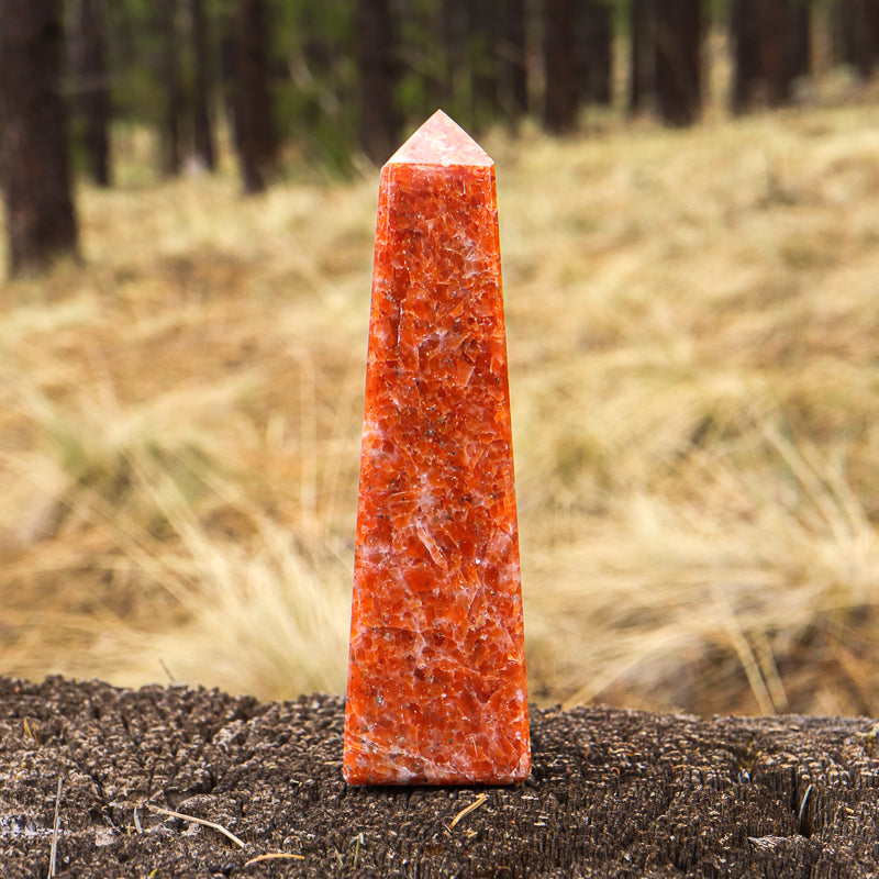Orange Calcite Obelisk