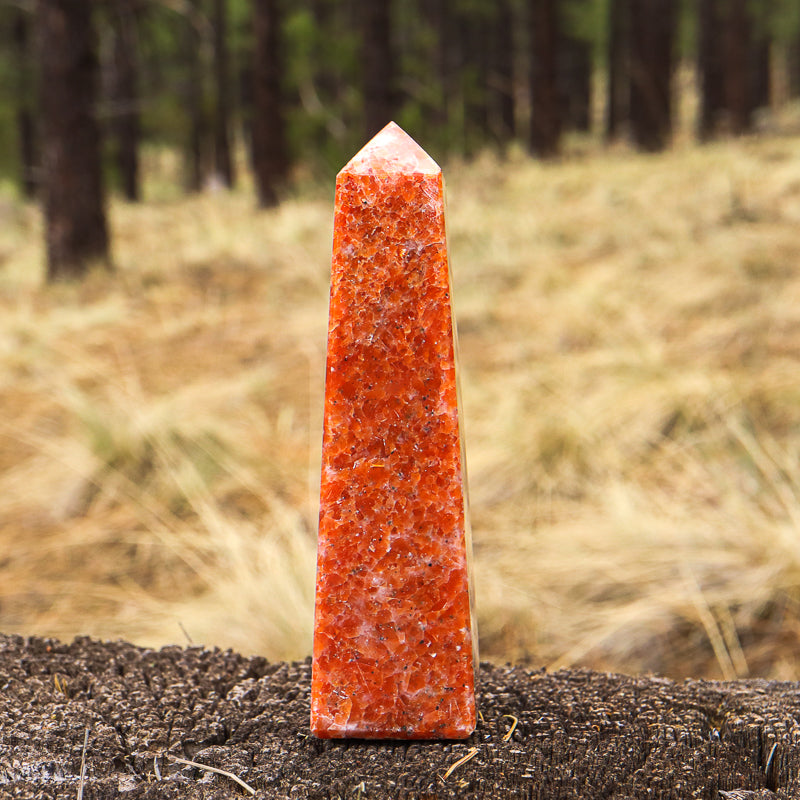 Orange Calcite Obelisk