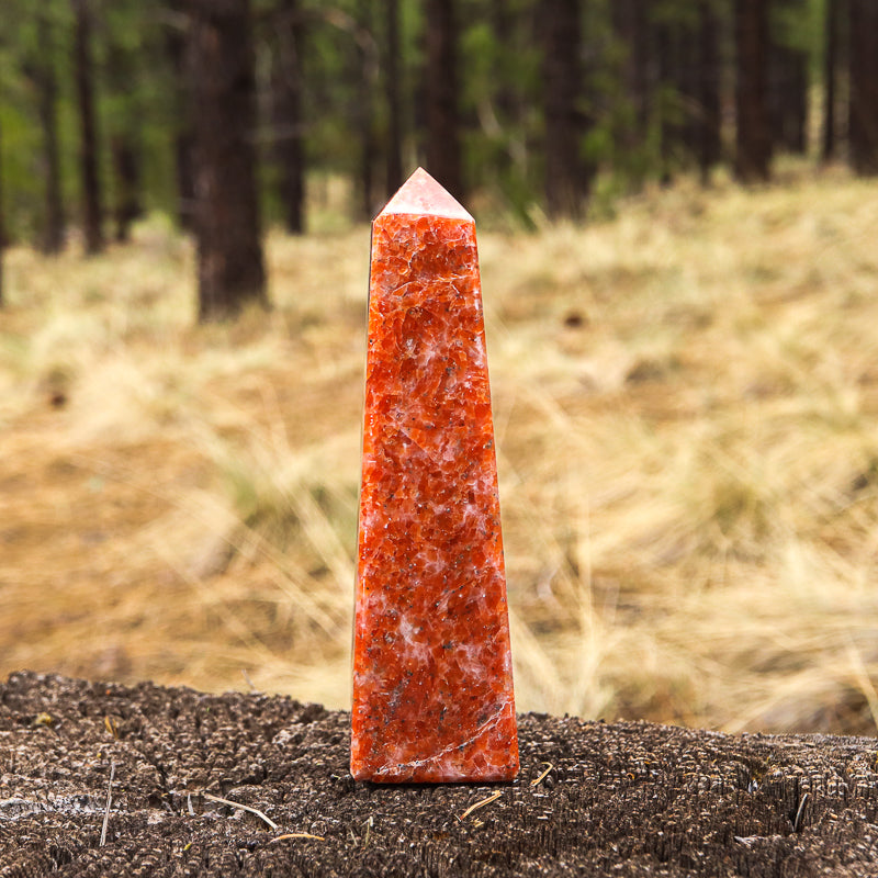 Orange Calcite Obelisk