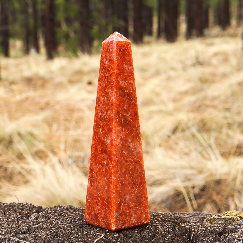Orange Calcite Obelisk