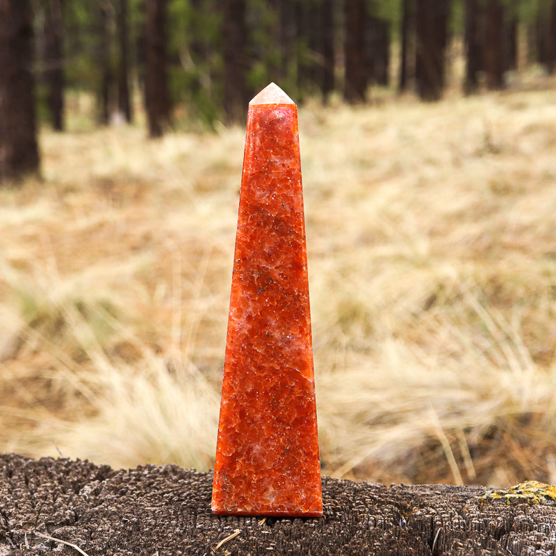 Orange Calcite Obelisk