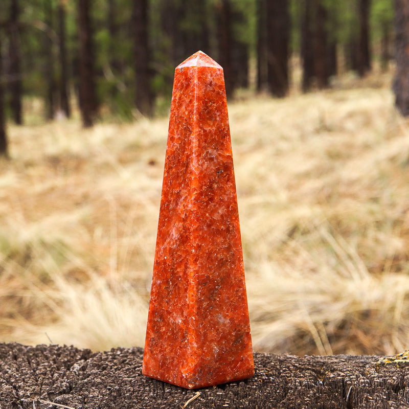 Orange Calcite Obelisk