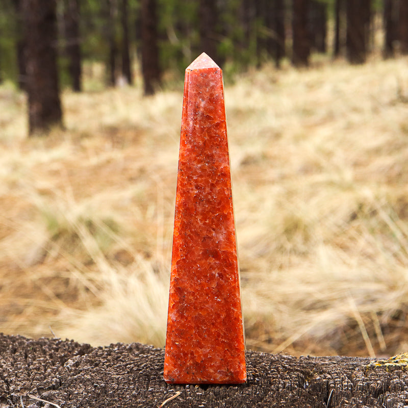 Orange Calcite Obelisk