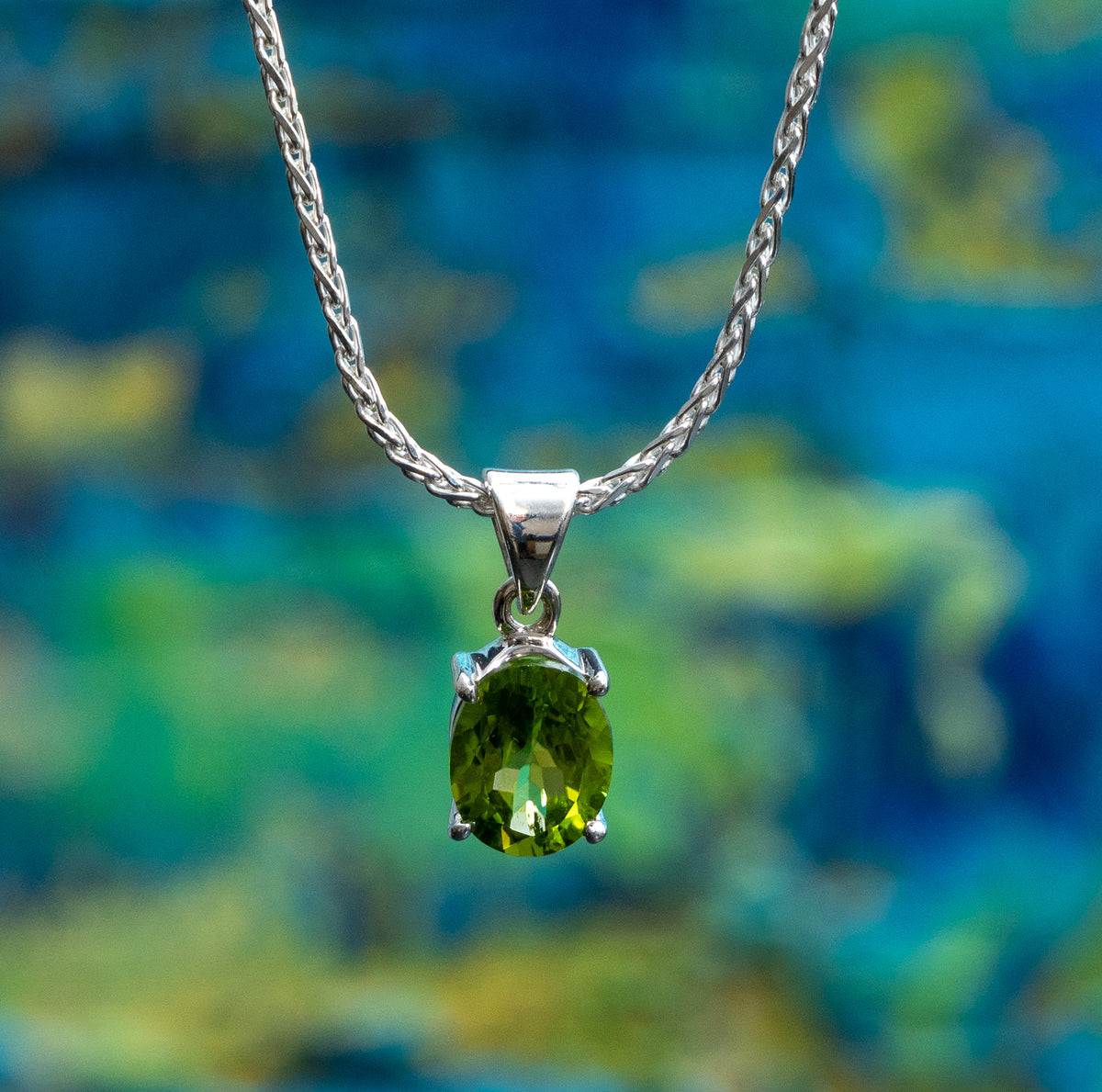 Faceted Peridot Pendant