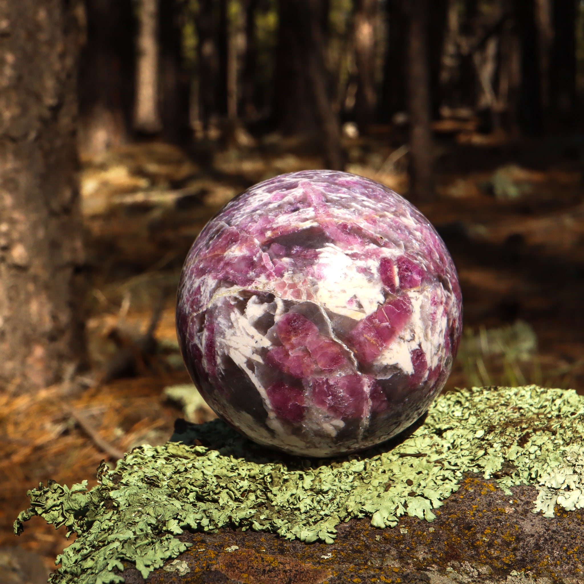 Pink Tourmaline in Matrix Sphere
