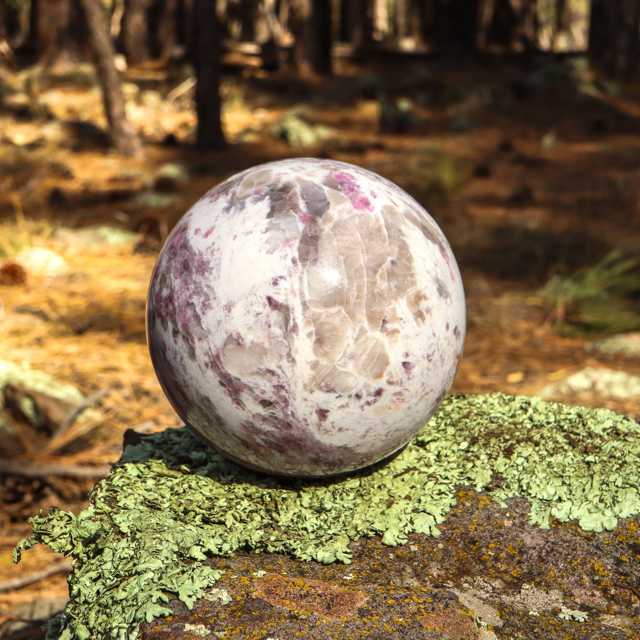 Pink Tourmaline in Matrix Sphere