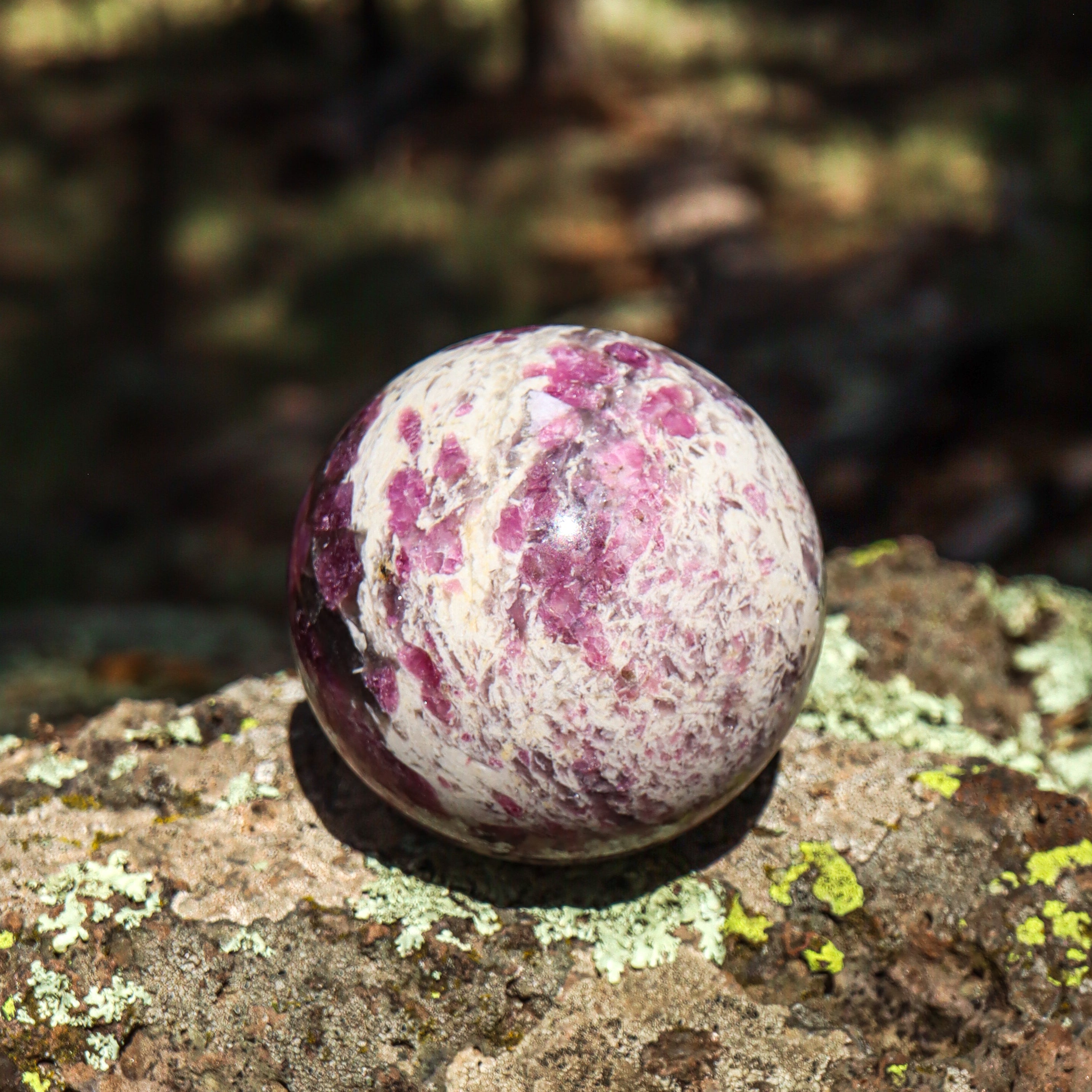 Pink Tourmaline in Matrix Sphere