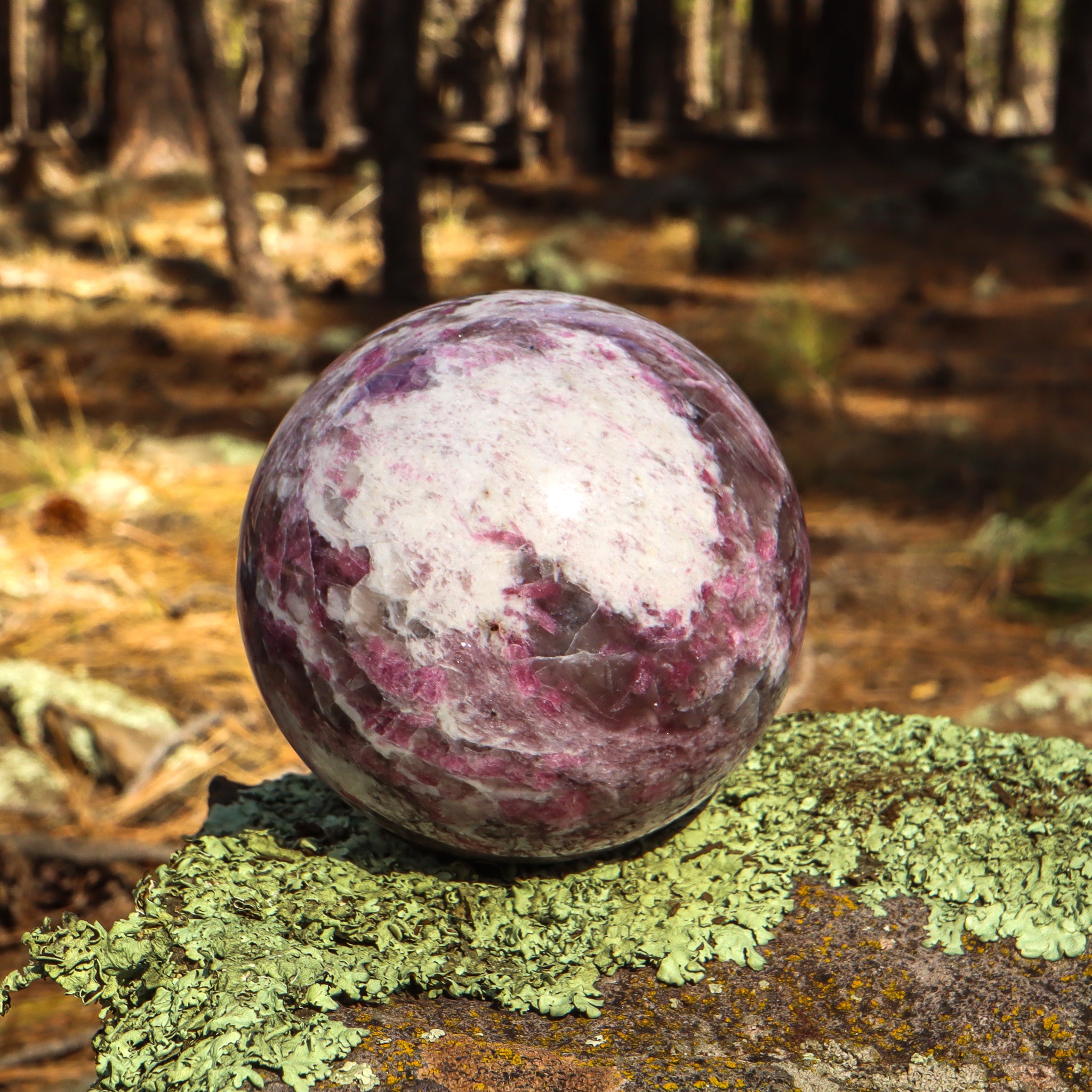 Pink Tourmaline in Matrix Sphere