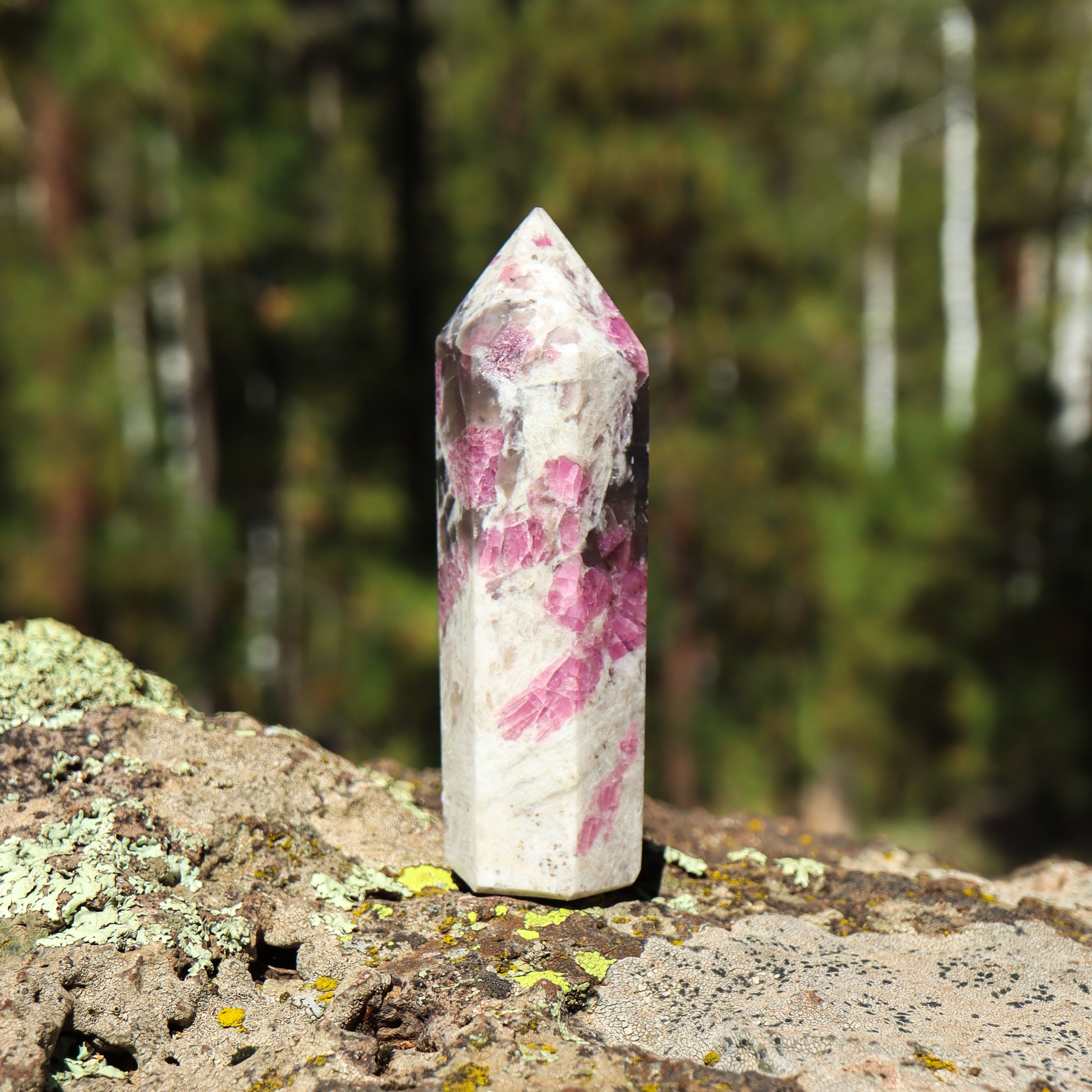 Pink Tourmaline in Matrix Point