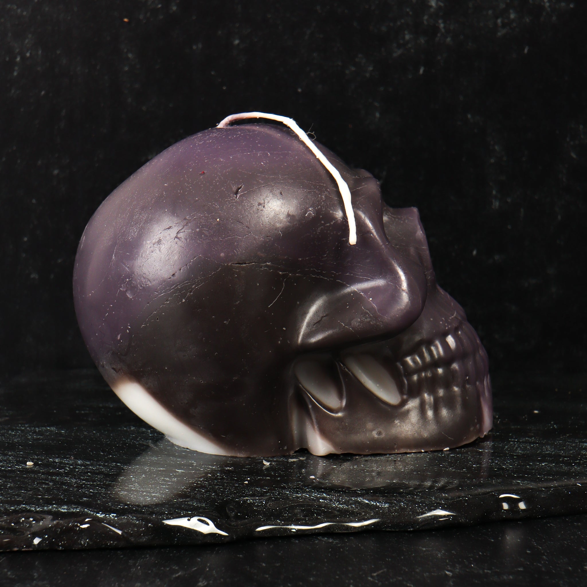 Purple Skull Candle