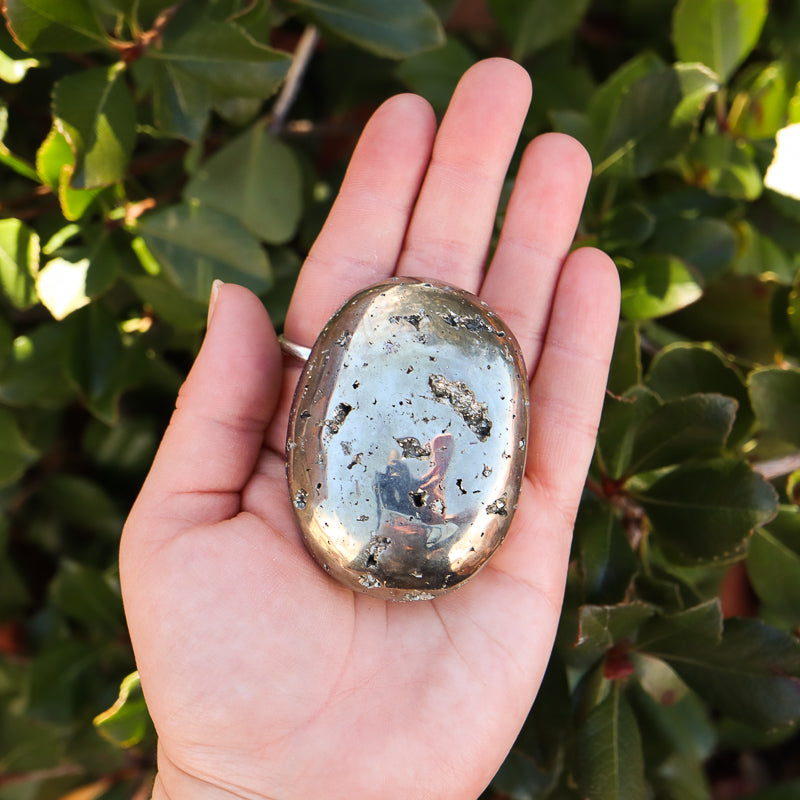 Pyrite Palm Stone