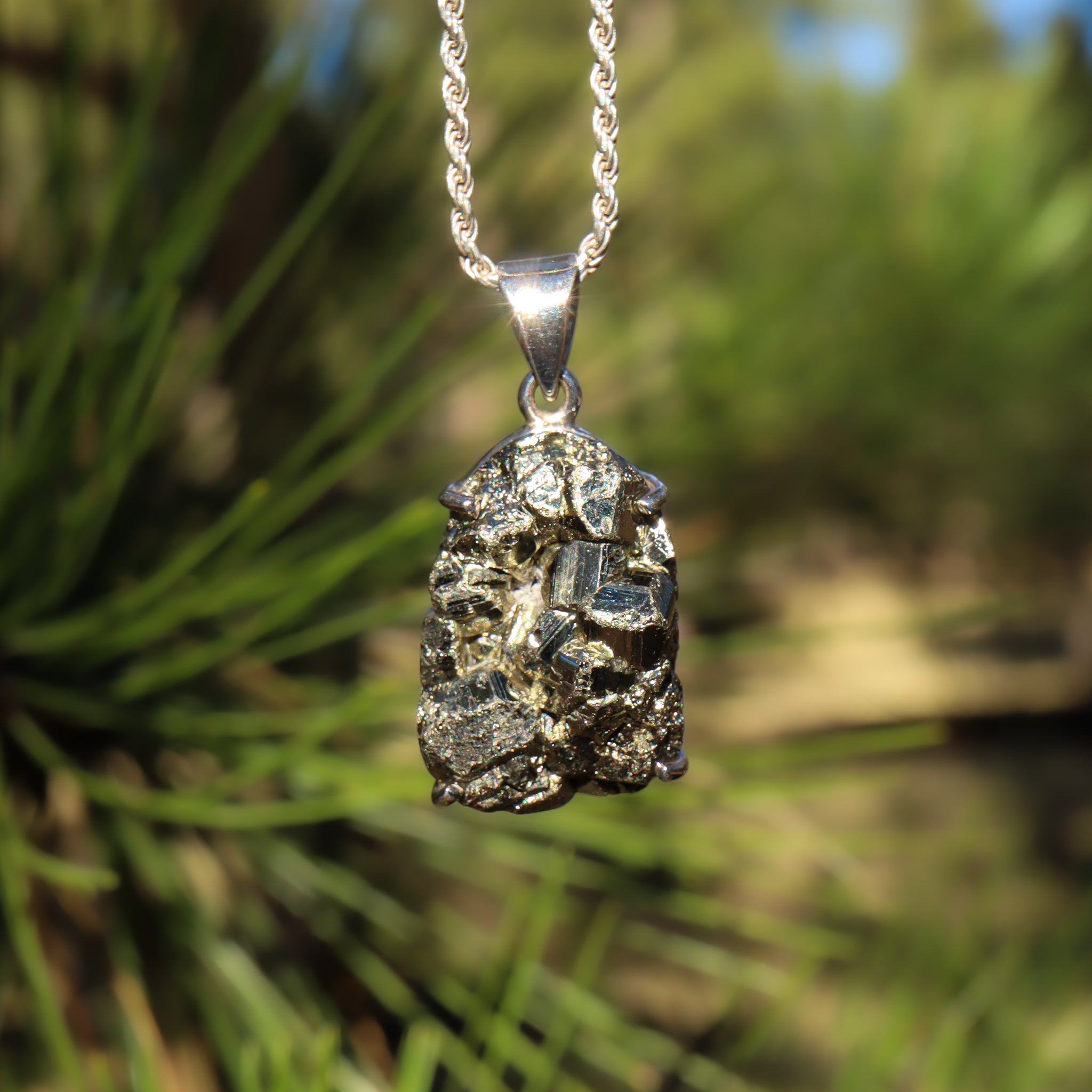 Pyrite Crystal Pendant