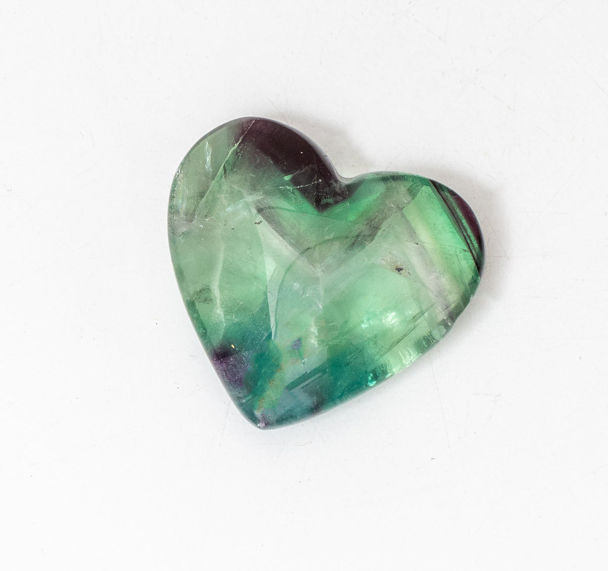 Rainbow Fluorite Heart